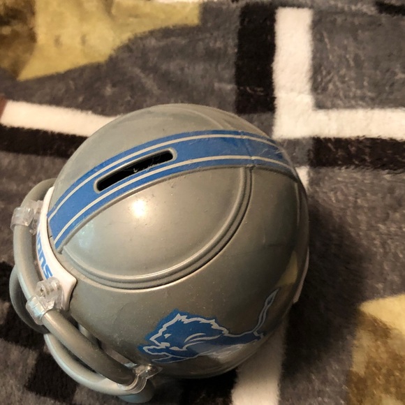 Other - Gray and Blue Football Helmet Coin Bank